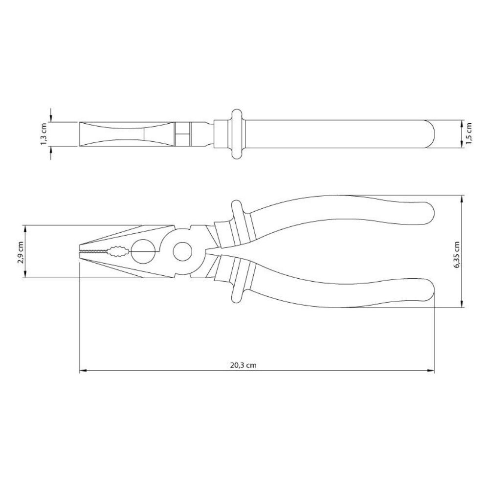 Alicate Universal 8" Isolado 1000 V Tramontina